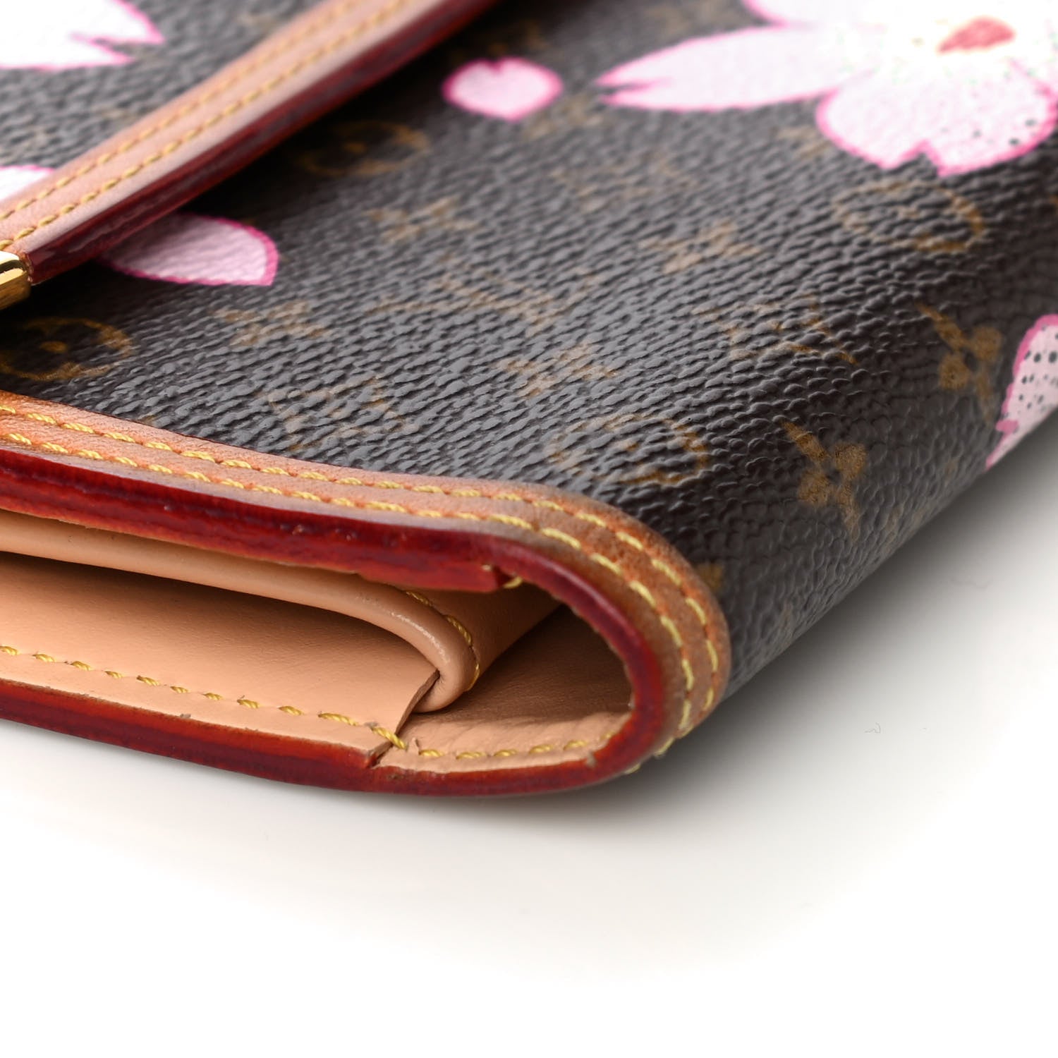 Louis Vuitton Monogram Cherry Blossom Porte Tresor International Wallet Brown 9 of 12