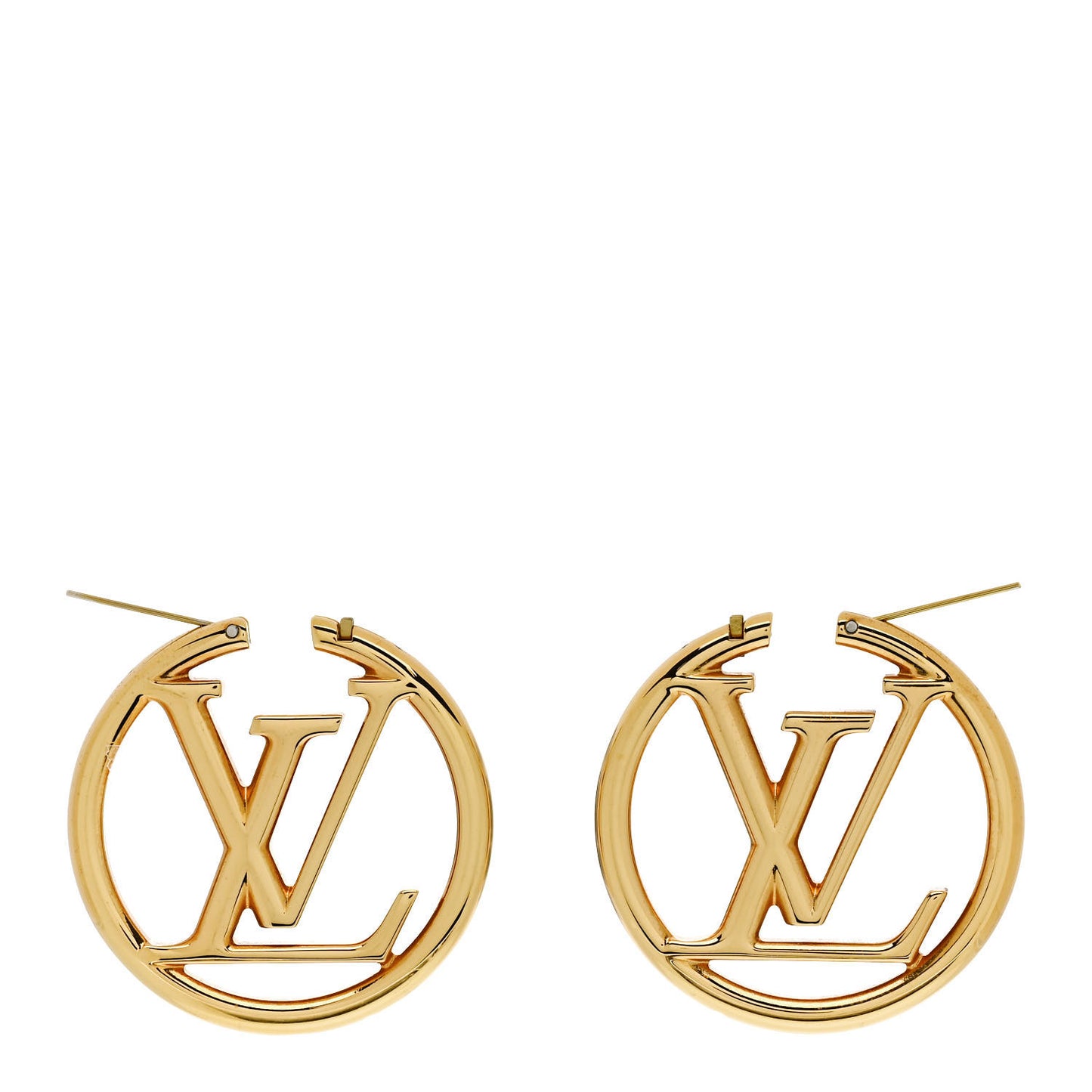 Metal Louise Hoop Earrings Gold