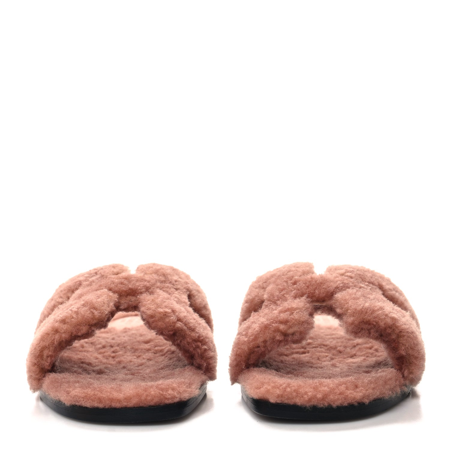 Hermes Woolskin Oran Sandals 37 Rose Aube 2 of 8