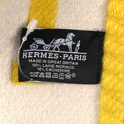 Hermes Wool Cashmere Avalon III Blanket Gris Soleil 3 of 4