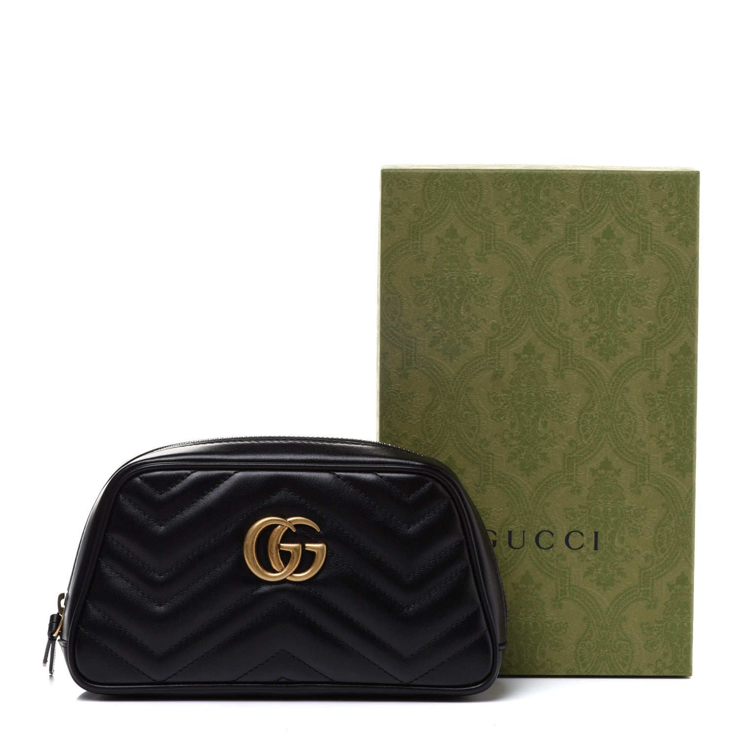 Gucci Calfskin Matelasse GG Marmont Wristlet Black 12 of 12