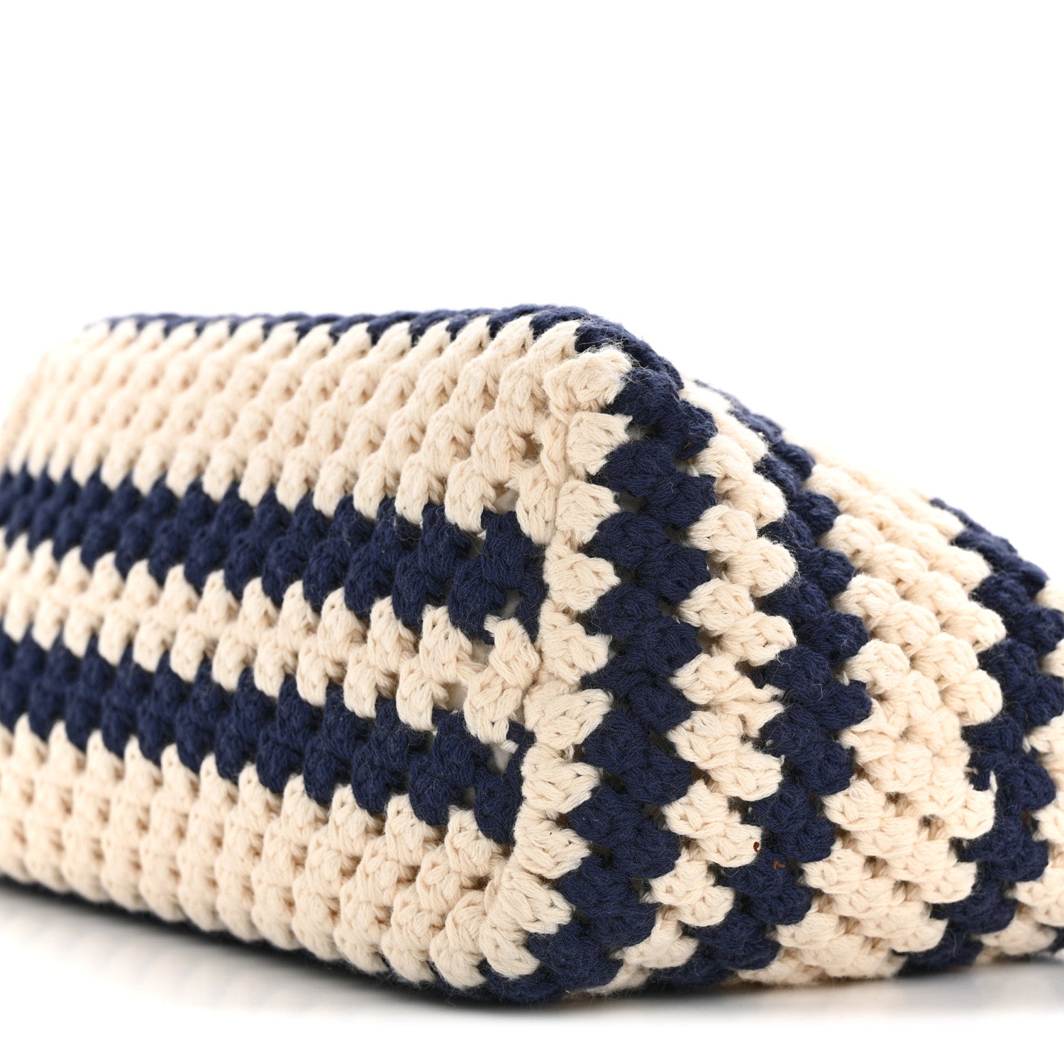 Miu Miu Fabric Crochet Pouch Blue White 1740719 – FASHIONPHILE