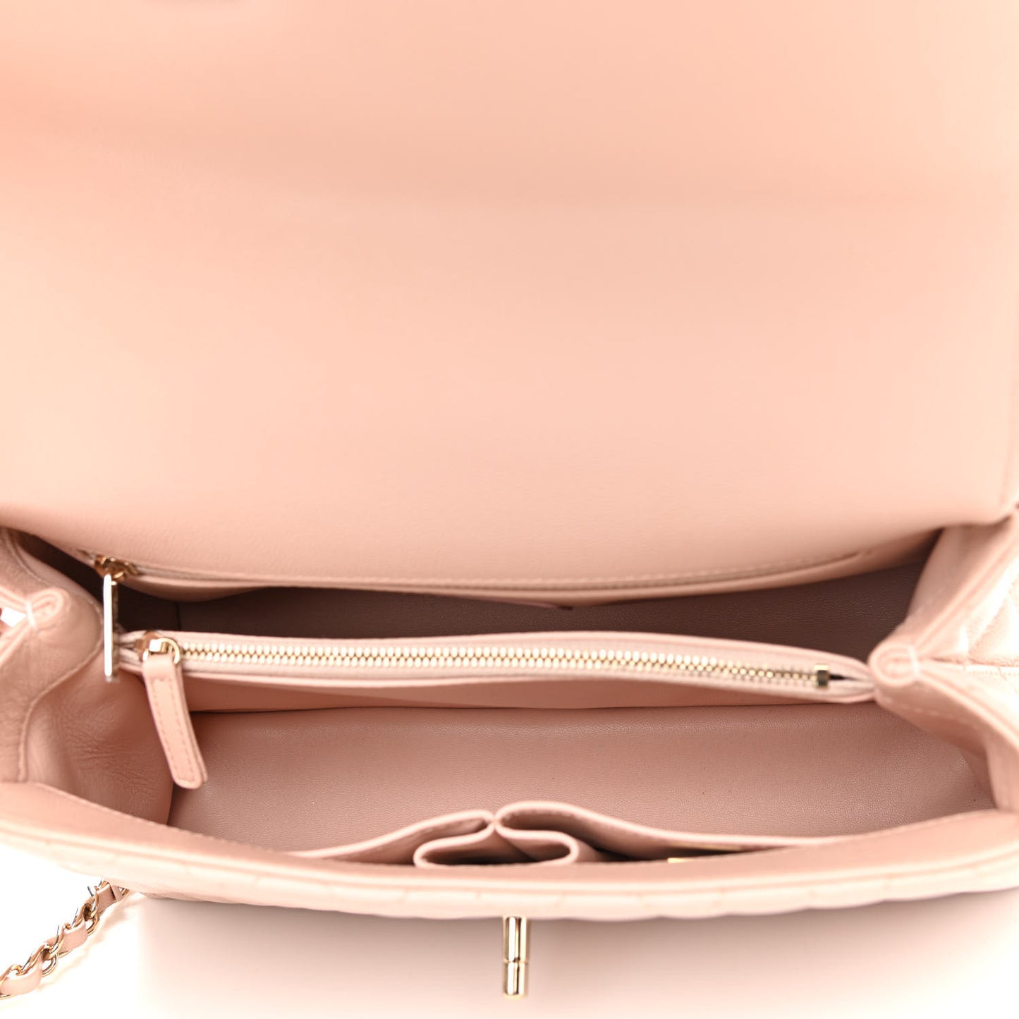 Caviar Quilted Small Coco Handle Flap Light Pink