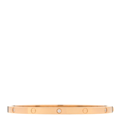 Cartier 18K Yellow Gold 6 Diamond Small LOVE Bracelet 16 1 of 5