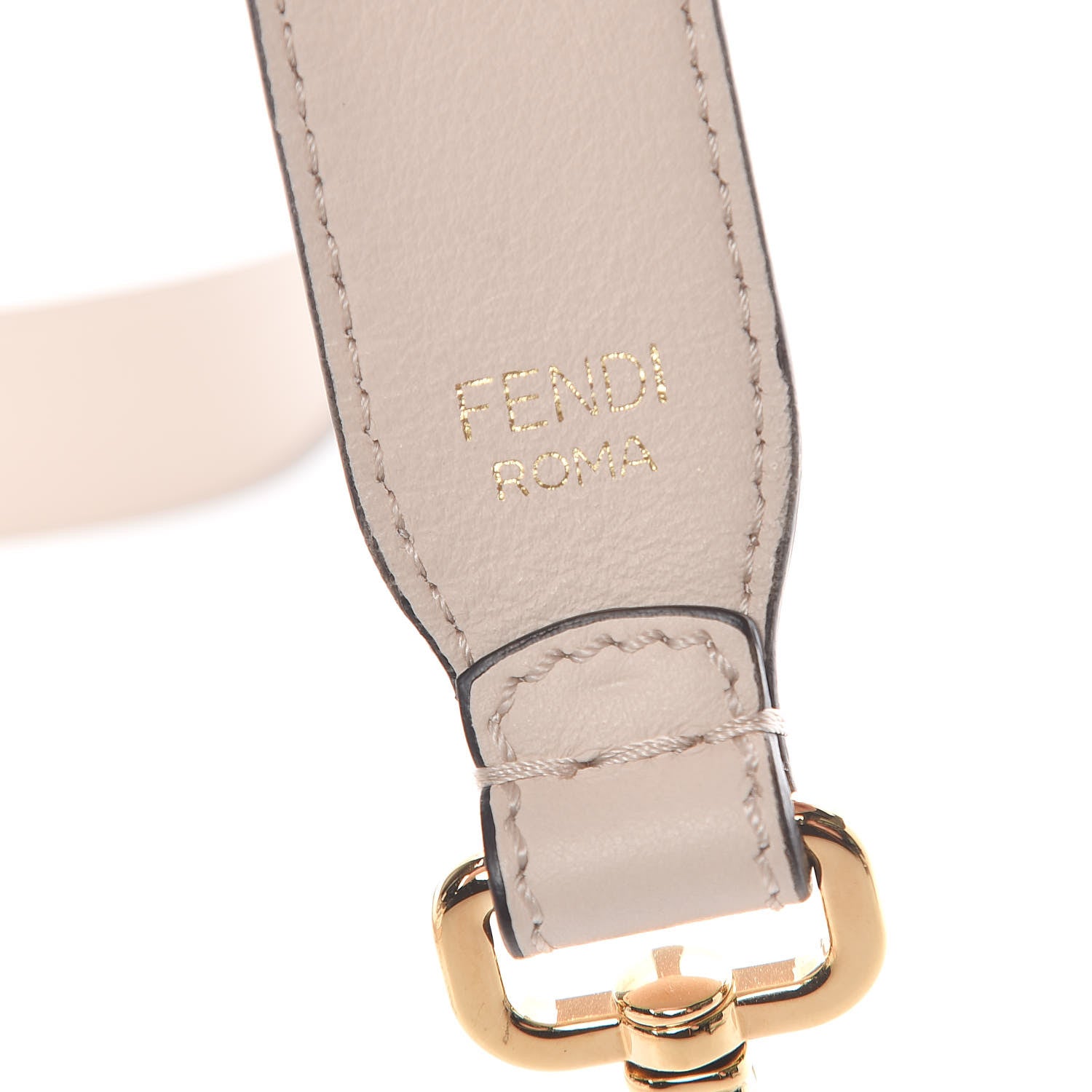 Fendi Calfskin Flat Studded Adjustable Strap You Camelia 4 of 4