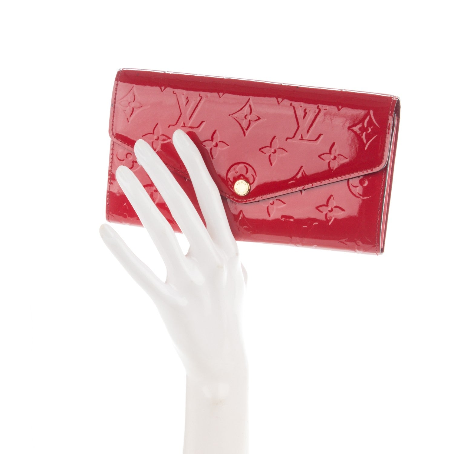 Louis Vuitton Vernis Sarah Wallet NM Cherry 2 of 7