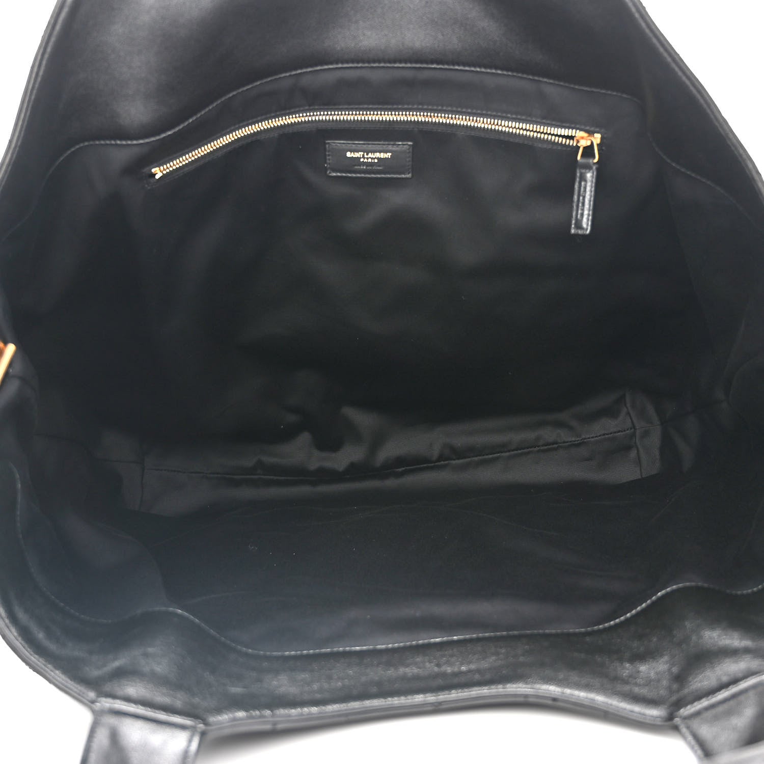 Saint Laurent Lambskin Quilted Maxi Icare Shopping Tote Black 8 of 14