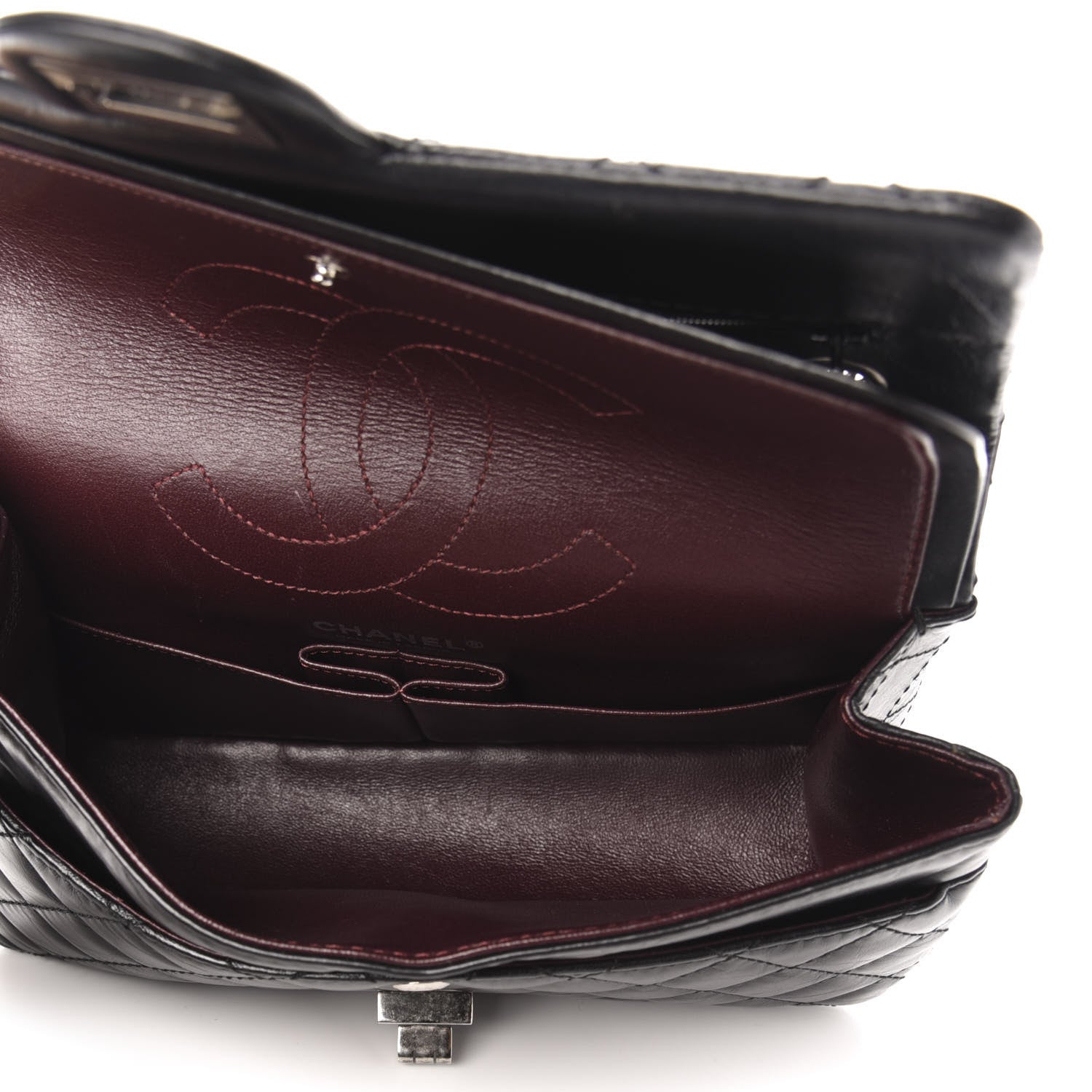 Chanel Aged Calfskin Quilted 2.55 Reissue 225 Flap Black 5 of 10