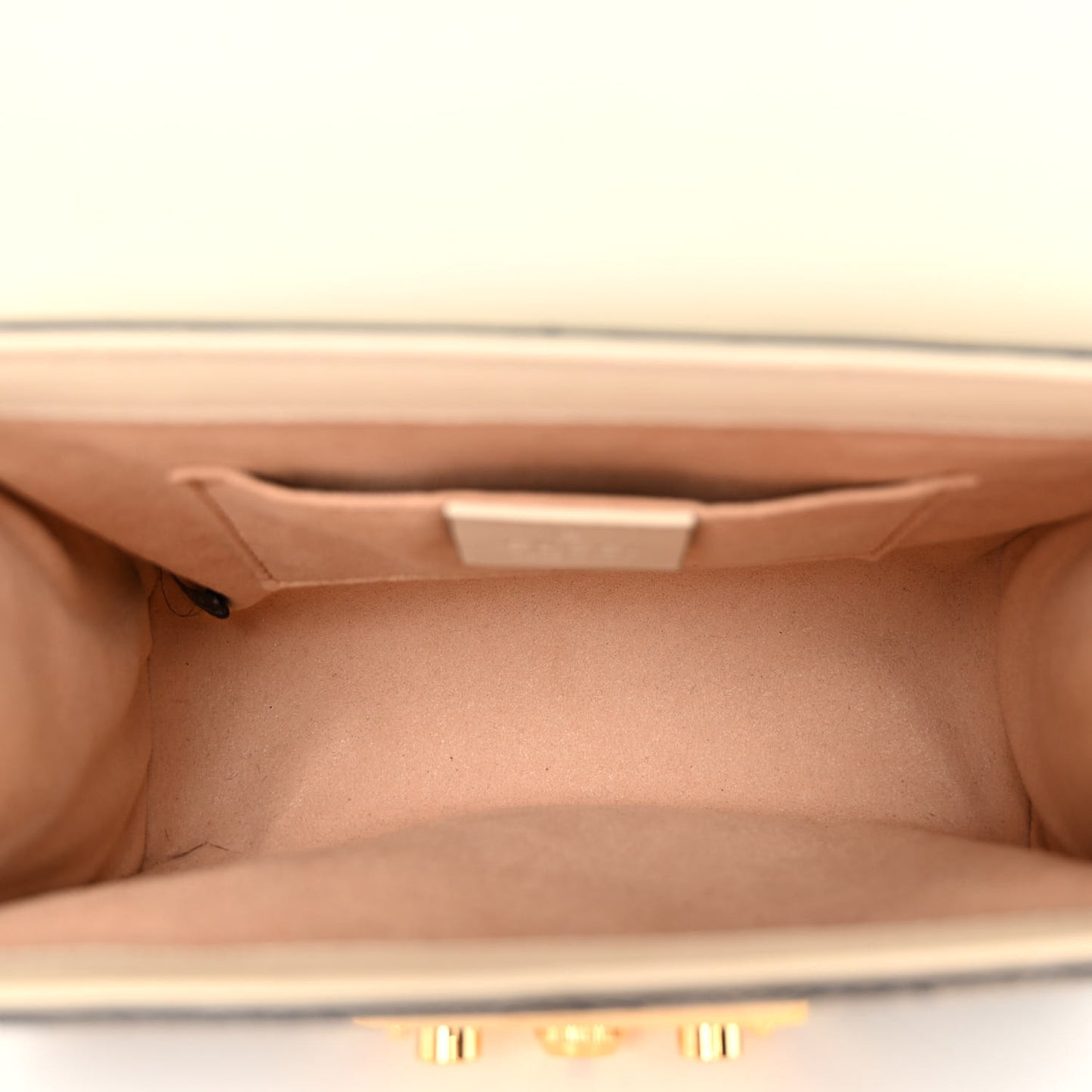 GG Supreme Monogram Calfskin Small Padlock Shoulder Bag Beige Mystic White Sun Oil