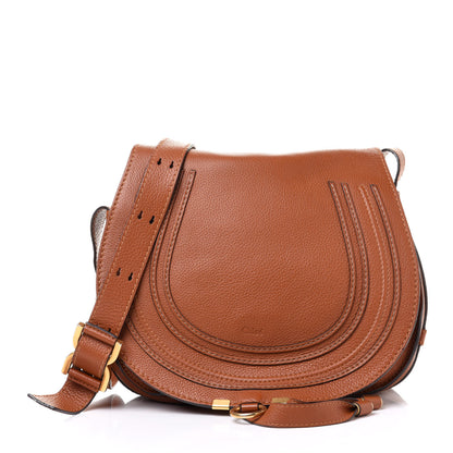 Chloe Calfskin Mini Marcie Round Crossbody Bag Tan 1 of 13