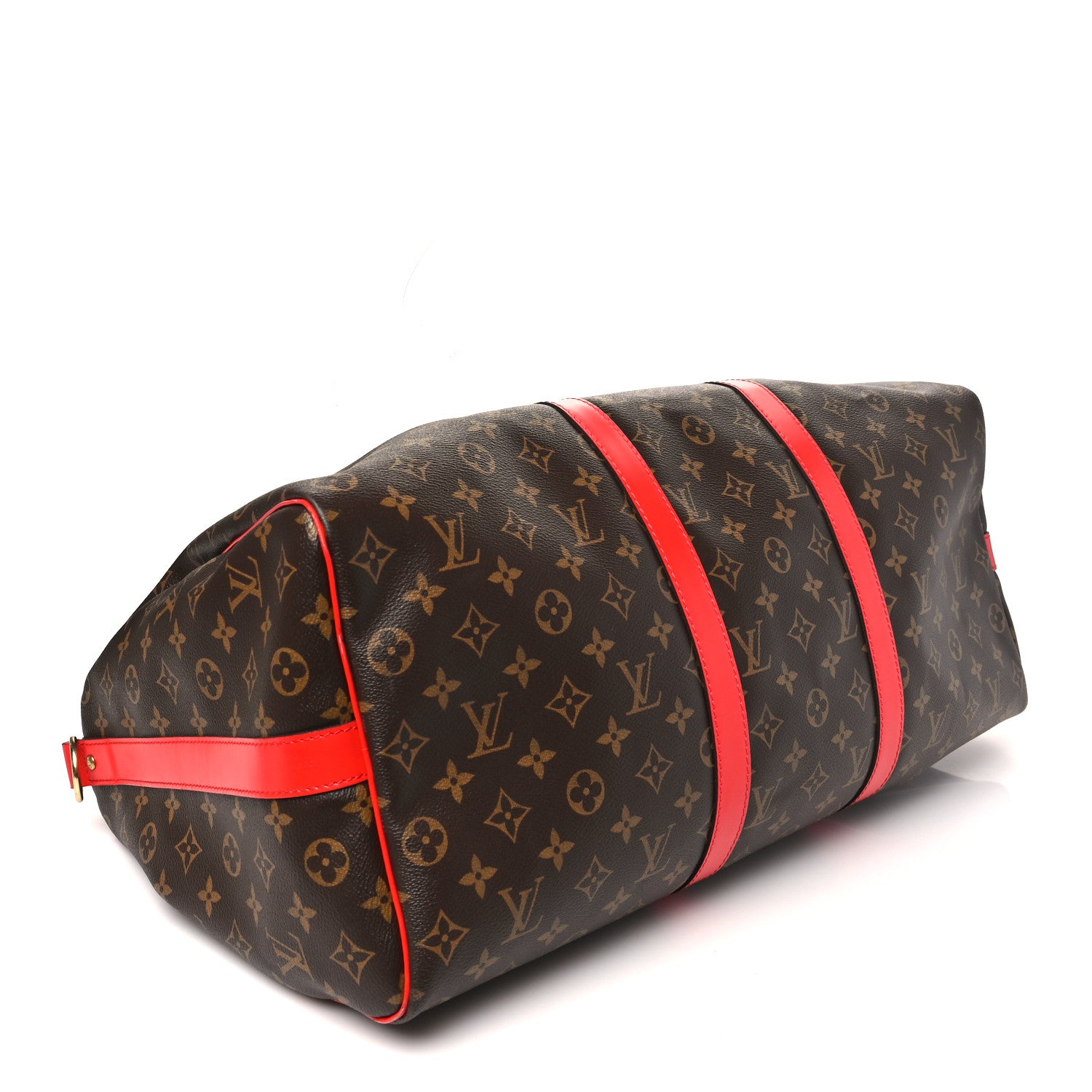 Louis Vuitton Calfskin Monogram Keepall Bandouliere 50 Coquelicot 3 of 10