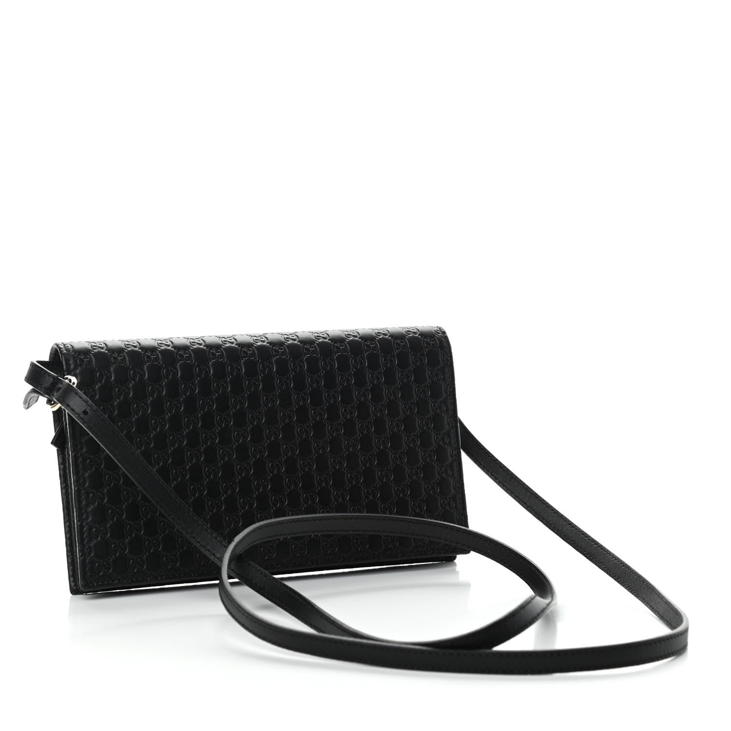 Gucci Microguccissima Crossbody Wallet Black 3 of 9
