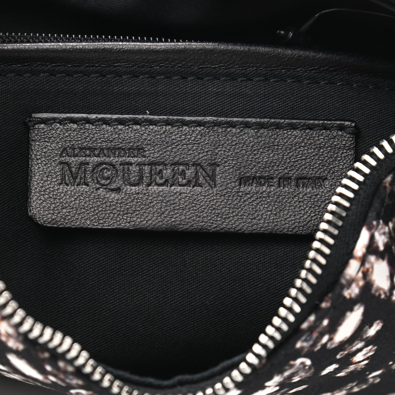 Alexander McQueen Silk Dandelion Print De Manta Clutch Black 6 of 8