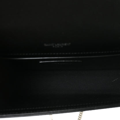 Saint Laurent Grain De Poudre Small Monogram Kate Satchel Black 5 of 9