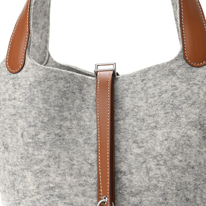 Hermes Feutre Swift Picotin Lock 18 PM Gris Clair Gold 8 of 10