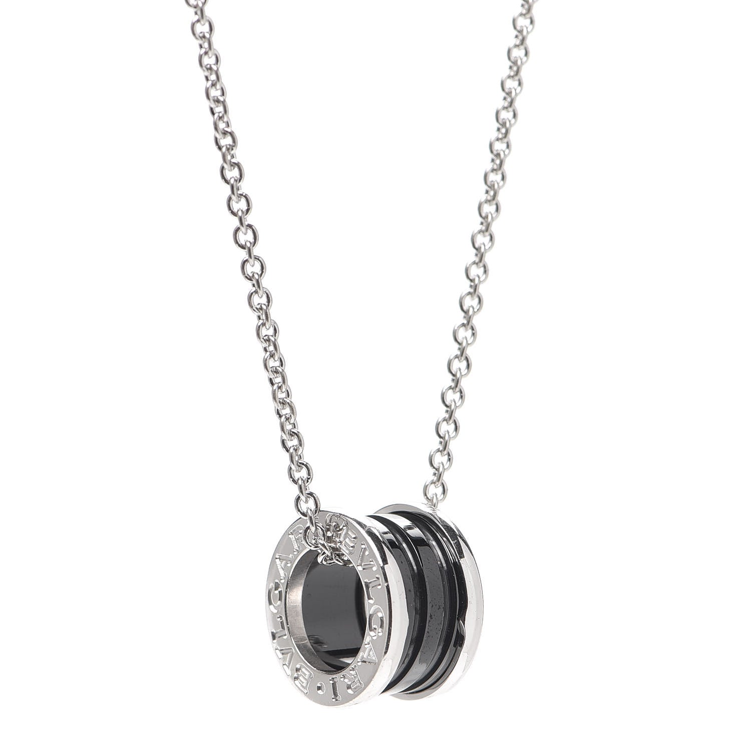 Bulgari Sterling Silver Ceramic Save The Children Pendant Necklace 4 of 7