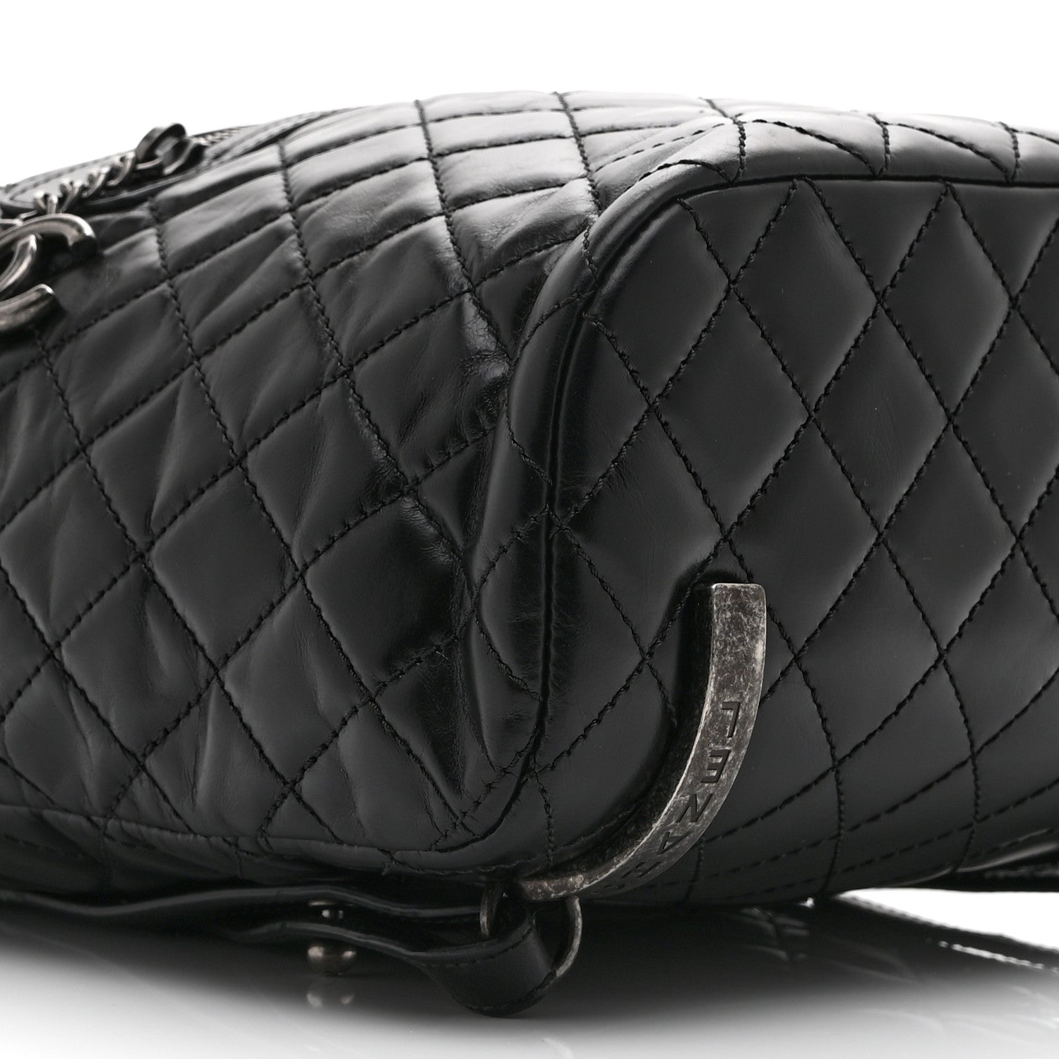 Chanel Calfskin Quilted Large Salzburg Mountain Backpack Black 9 of 10