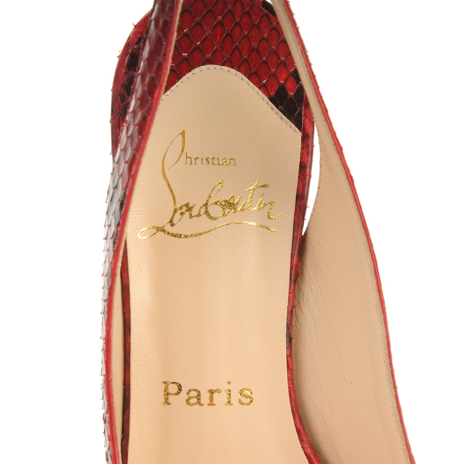 Christian Louboutin Python Horatio 120 Pumps 36 Red 6 of 7