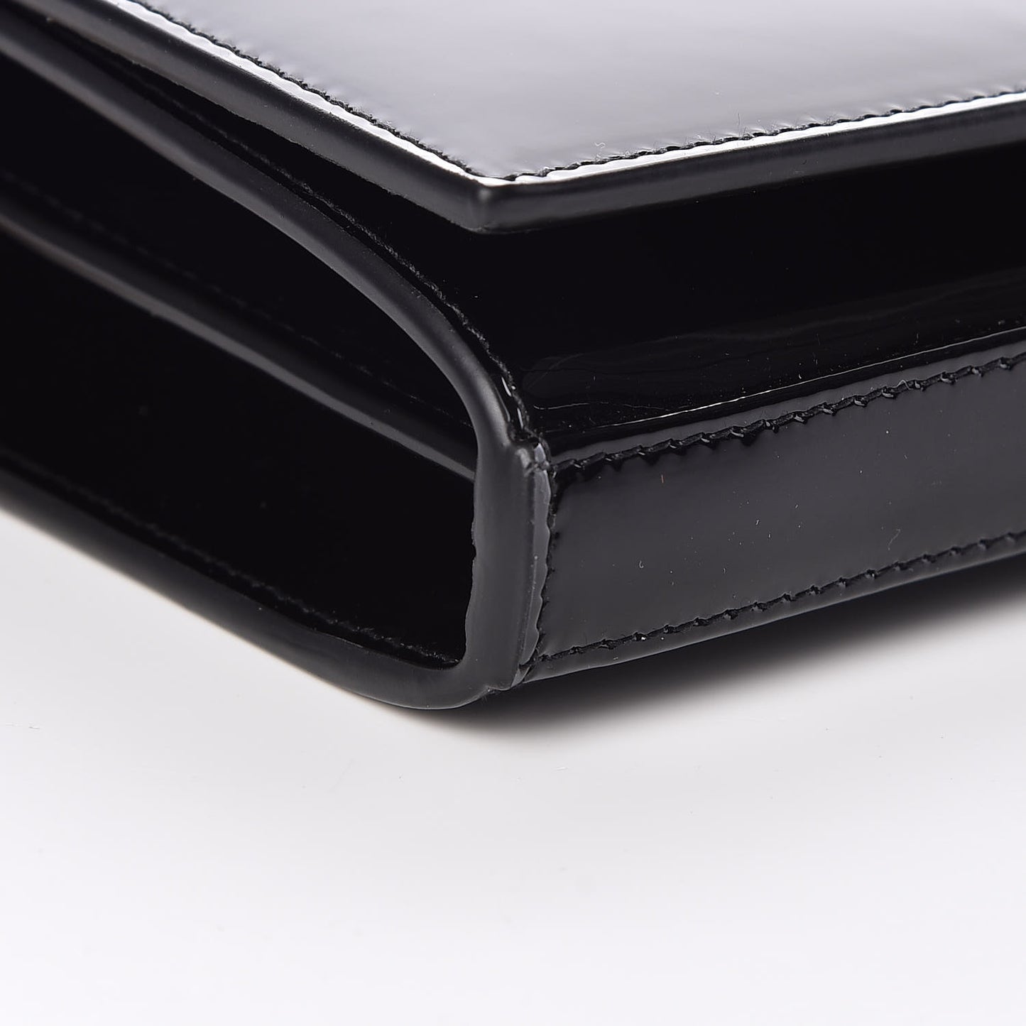 Patent Calfskin Monogram Kate Wallet On Chain Black