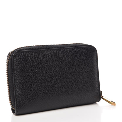Gucci Calfskin Logo Zip Around Card Case Black 3 of 7