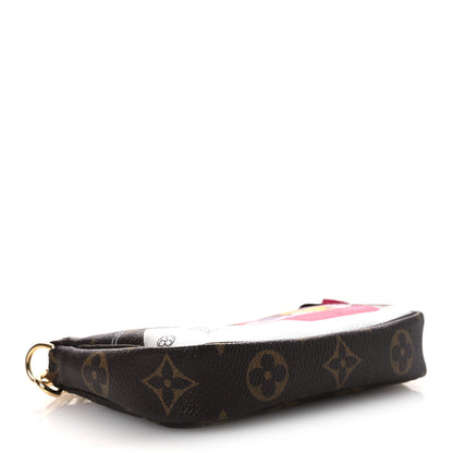 Louis Vuitton Monogram 2019 Christmas Animation Mini Courchevel Pochette Accessories Fuchsia 4 of 10