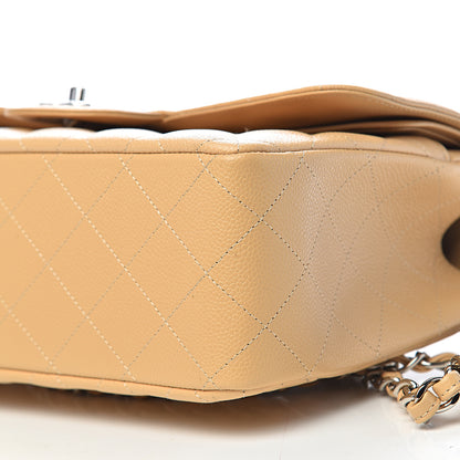Chanel Caviar Quilted Jumbo Double Flap Beige 8 of 10