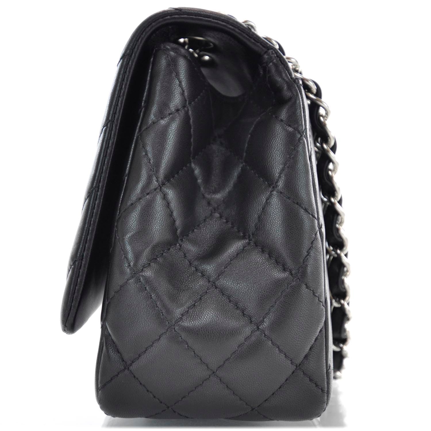 Chanel Lambskin Large Chevron Flap Black 4 of 12