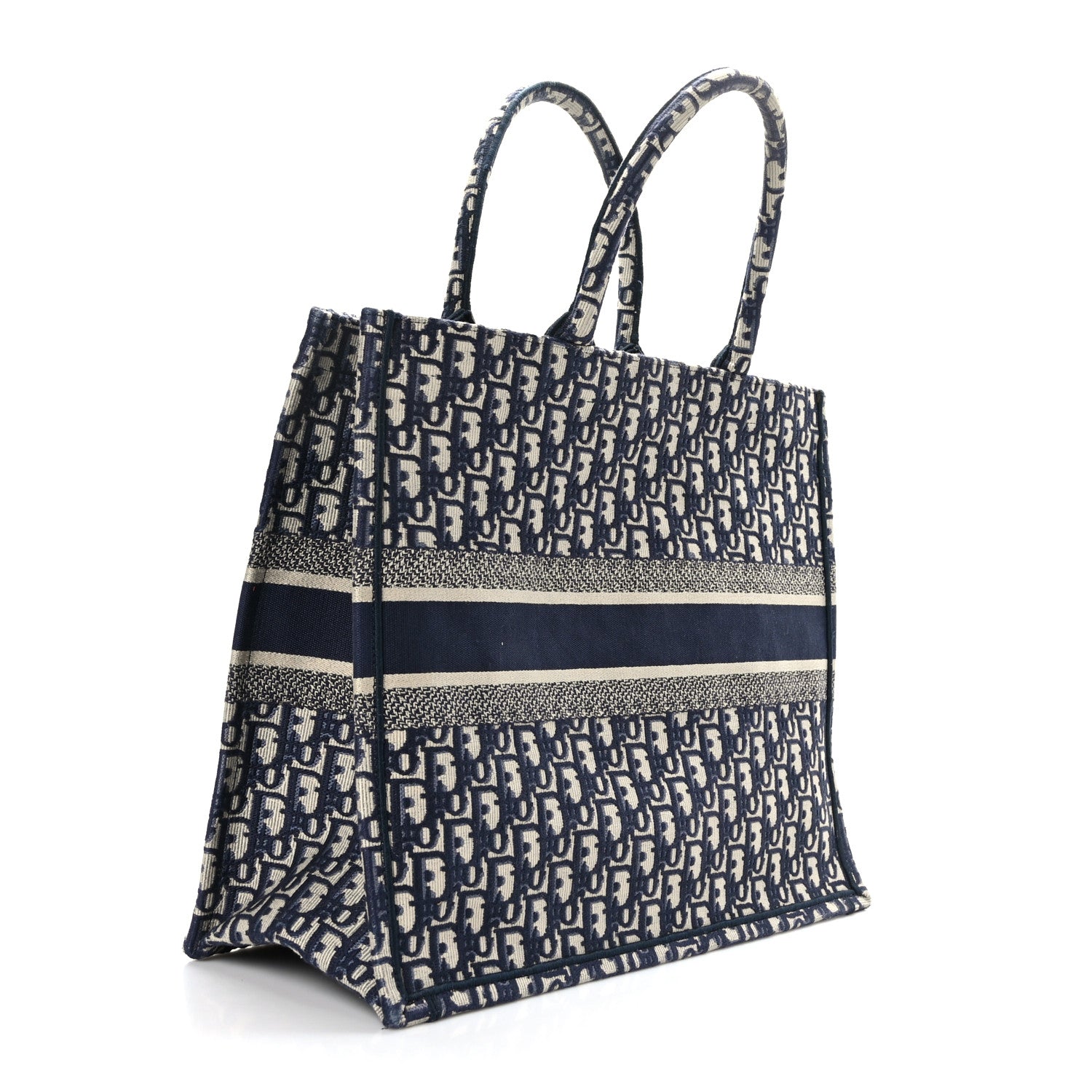 Christian Dior Oblique Large Book Tote Blue Multicolor 3 of 9