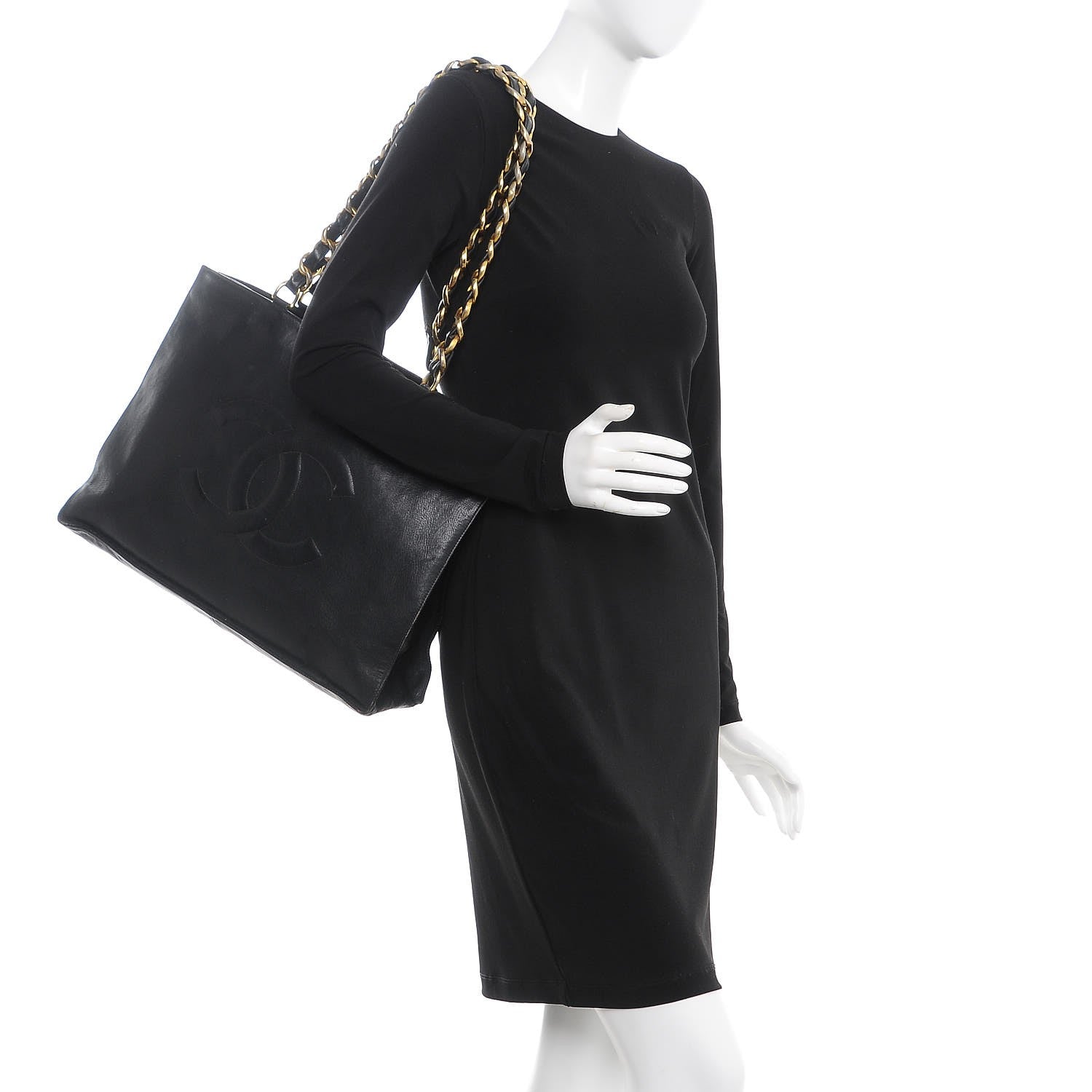 Chanel Lambskin Jumbo CC Shoulder Bag Black 2 of 14