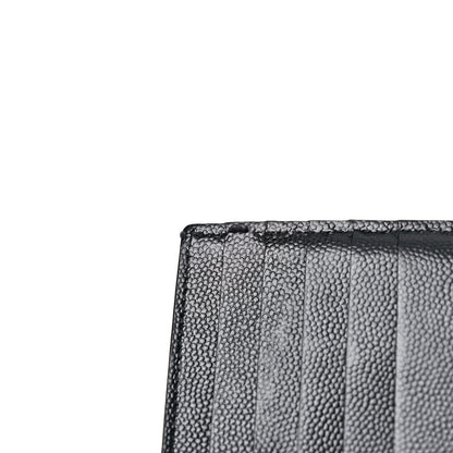 Saint Laurent Grain De Poudre Matelasse Chevron Monogram Fragments Zippered Card Case Black 12 of 12
