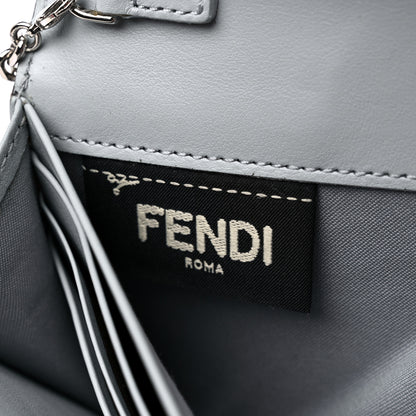 Fendi Vitello Liberty Fun Fair Studded Continental Wallet On Chain Grigio Perla Multicolor 6 of 14