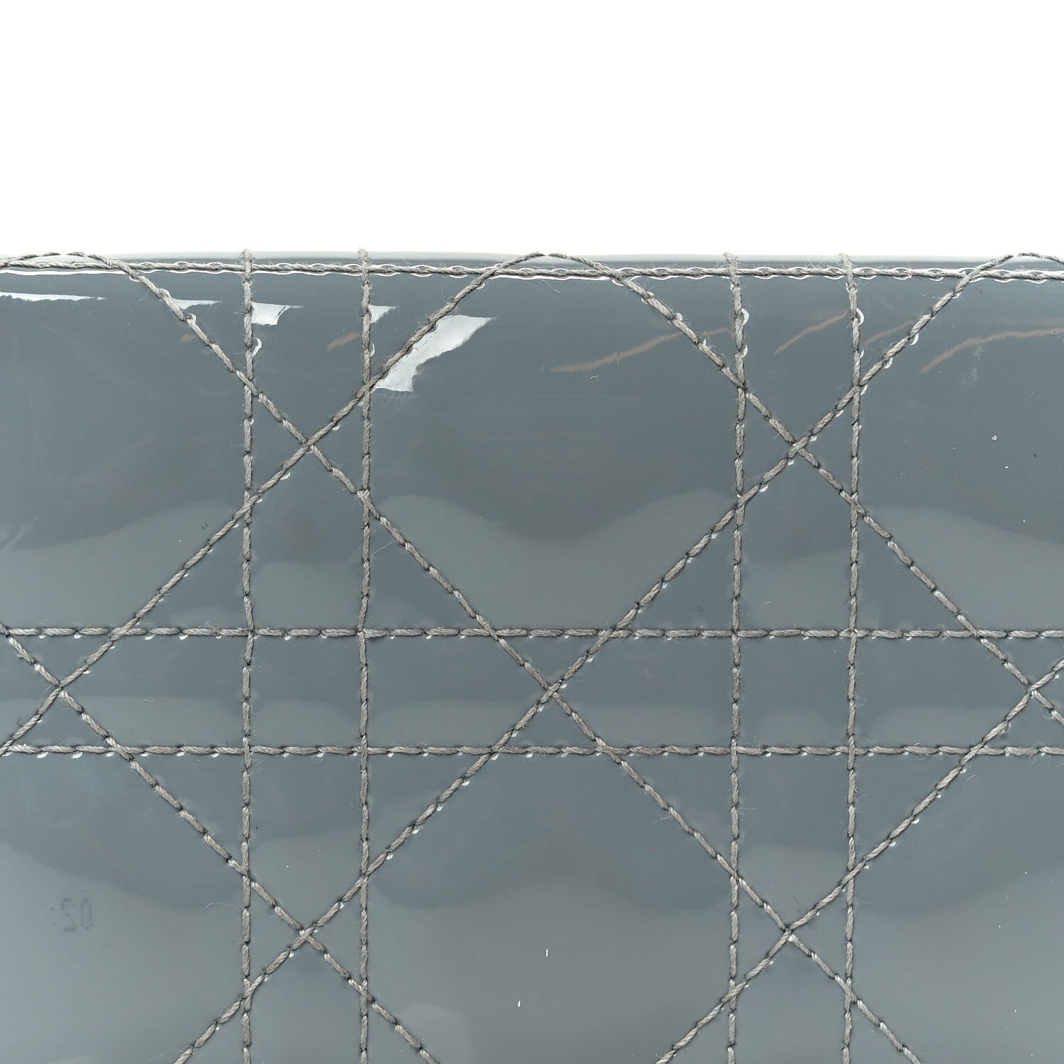 Christian Dior Patent Cannage Mini Lady Dior Wallet Cloud Blue 9 of 9
