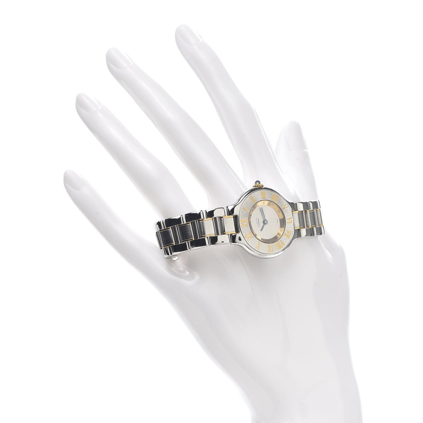 Stainless Steel 18K Yellow Gold 28mm Must De 21 Quartz Watch