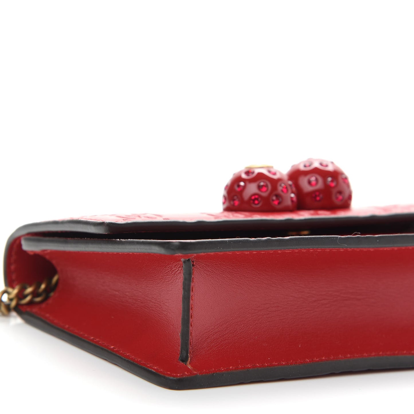 Guccissima Mini Cherry Chain Bag Hibiscus Red