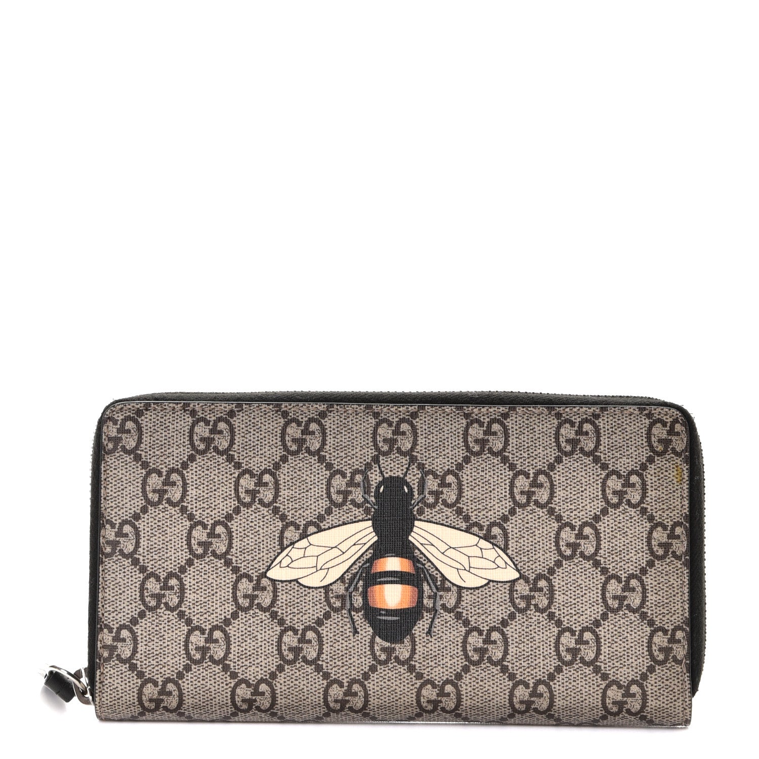 Gucci GG Supreme Monogram Bee Zip Around Wallet 1 of 6