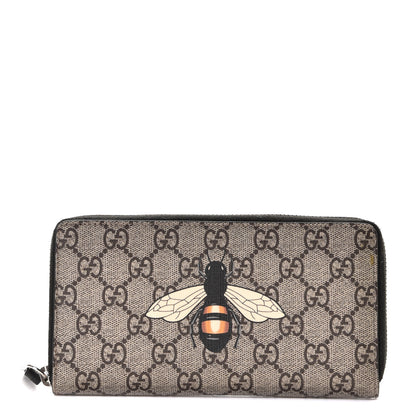 Gucci GG Supreme Monogram Bee Zip Around Wallet 1 of 6