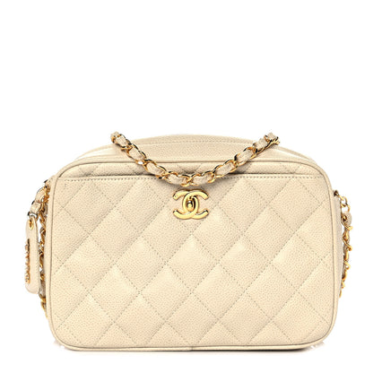 Chanel Caviar Quilted Camera Case Beige Clair 1 of 10