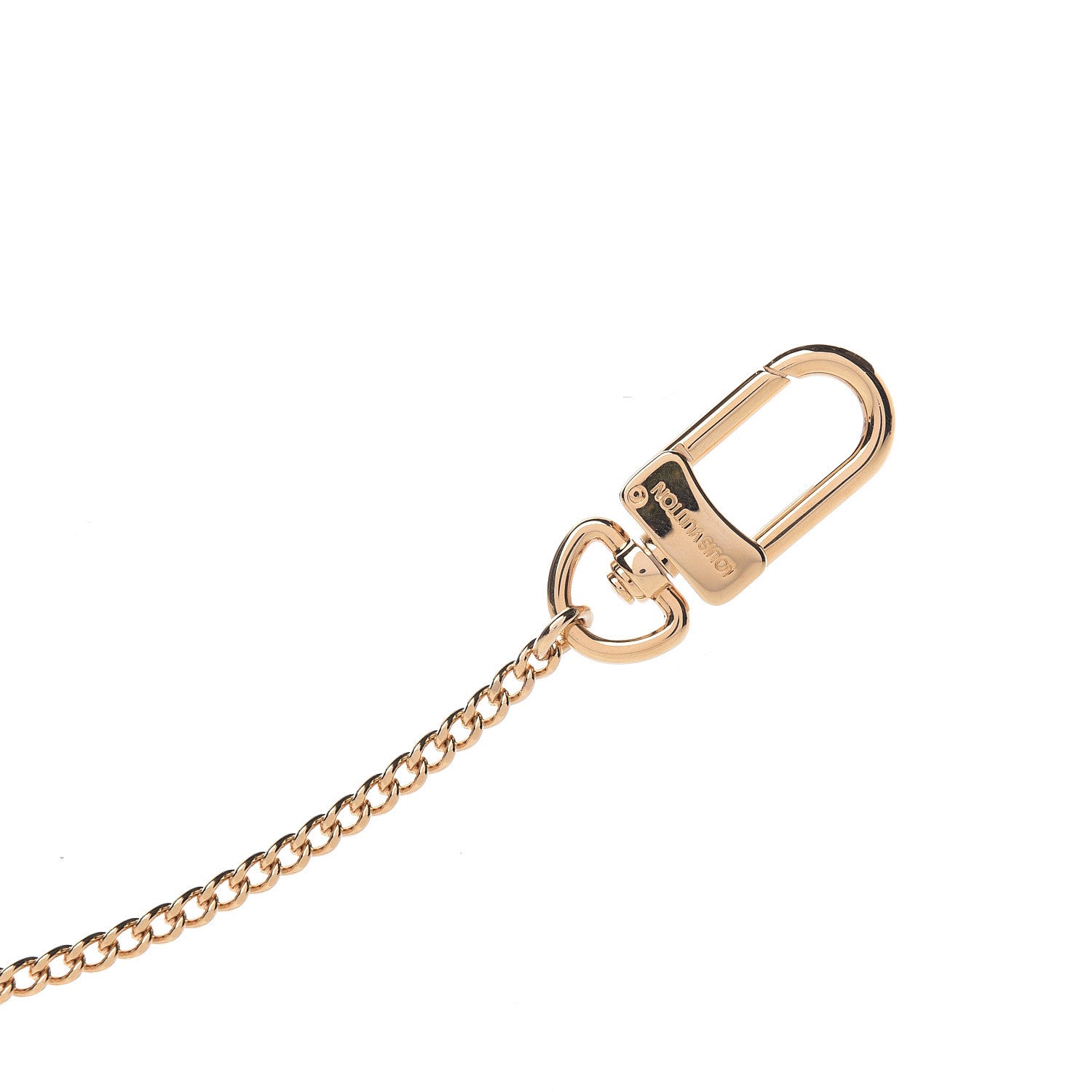 Louis Vuitton Metal Pochette Extender Key Ring Chain Gold 3 of 5