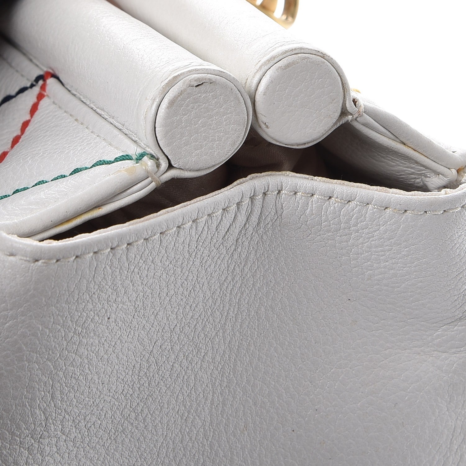 Chanel Calfskin Multicolor Stitch Tote White 15 of 18