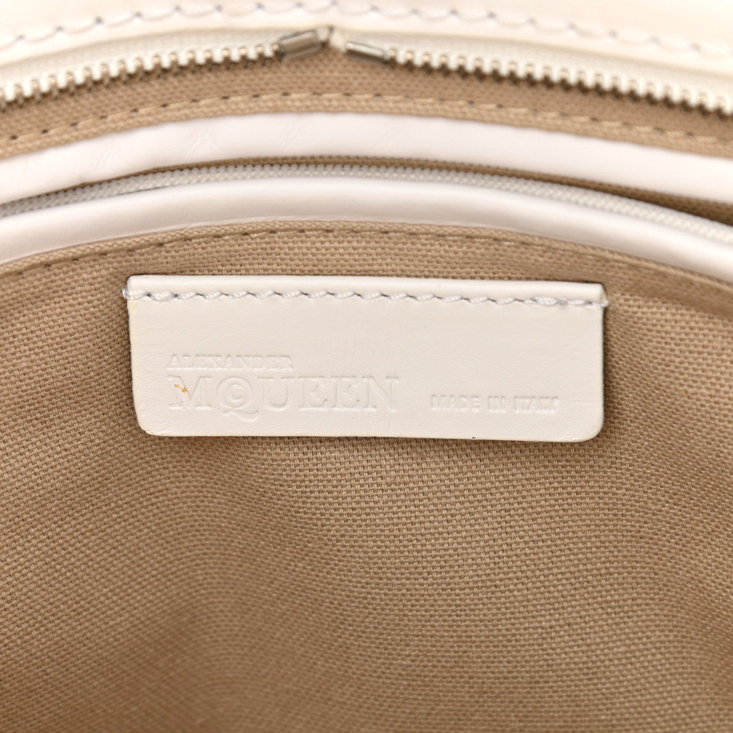 Alexander McQueen Calfskin Studded Padlock Tote White 6 of 14