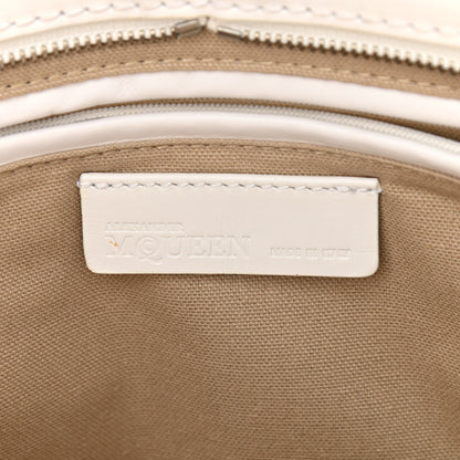 Alexander McQueen Calfskin Studded Padlock Tote White 6 of 14