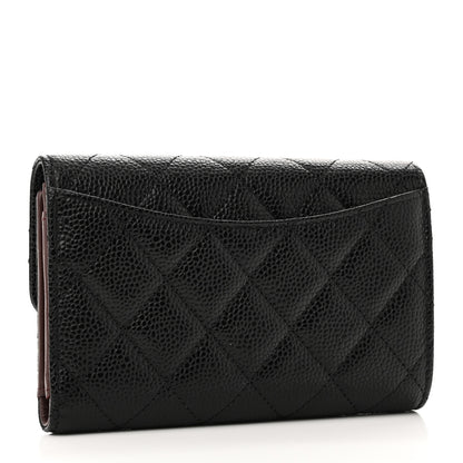Chanel Caviar Quilted Medium Flap Wallet Black 3 of 9