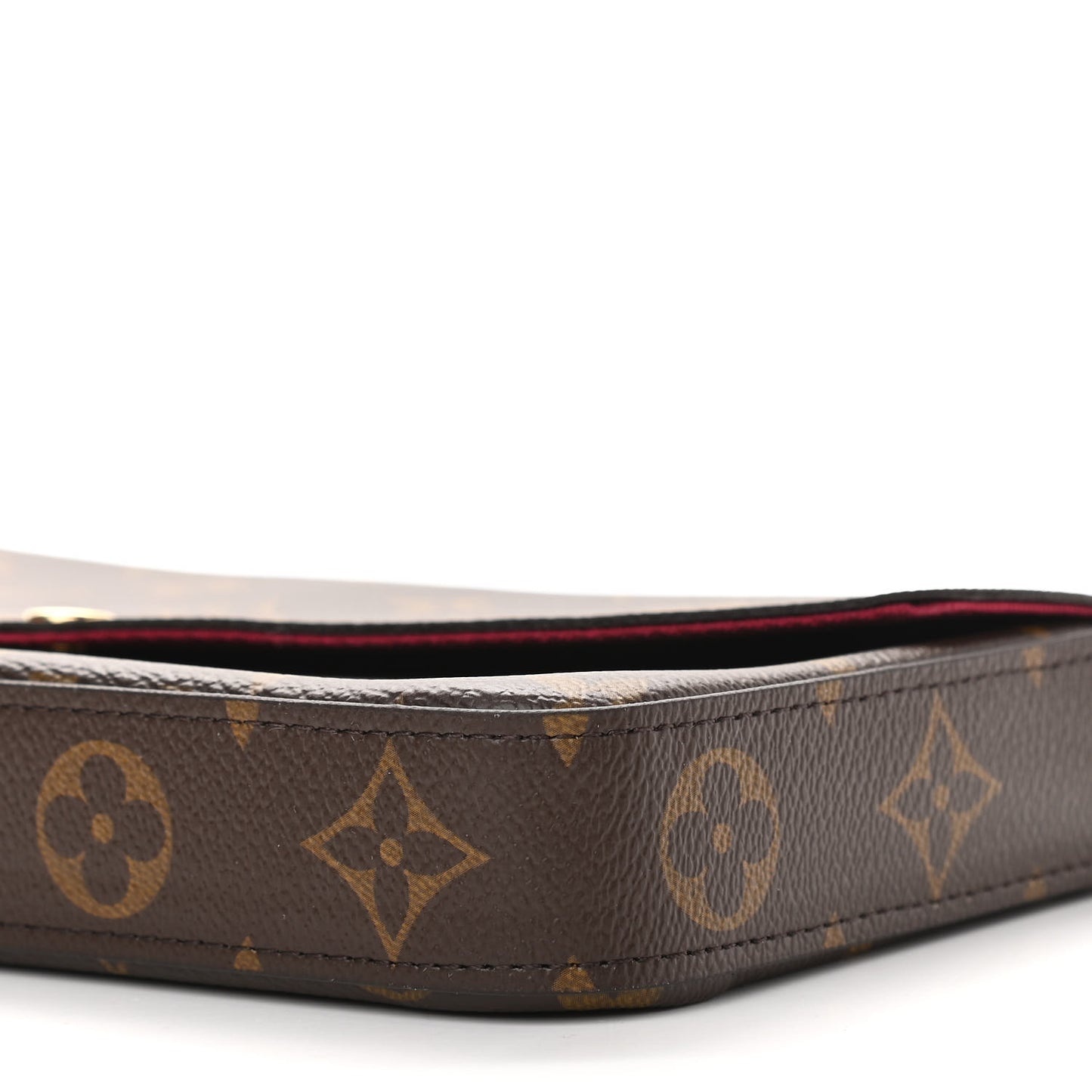 Monogram Pochette Felicie Chain Wallet Fuchsia