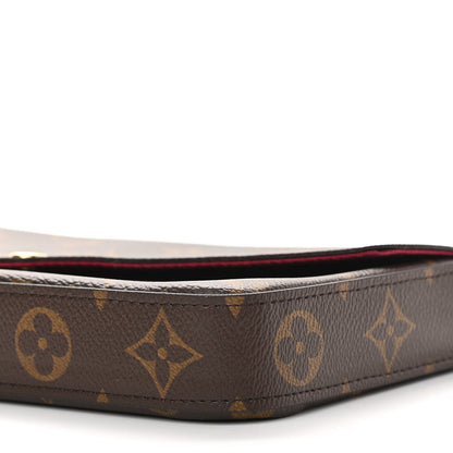 Louis Vuitton Monogram Pochette Felicie Chain Wallet Fuchsia 10 of 11