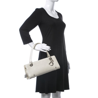 Christian Dior Calfskin Cannage Stitched East West Lady Dior White 2 of 29