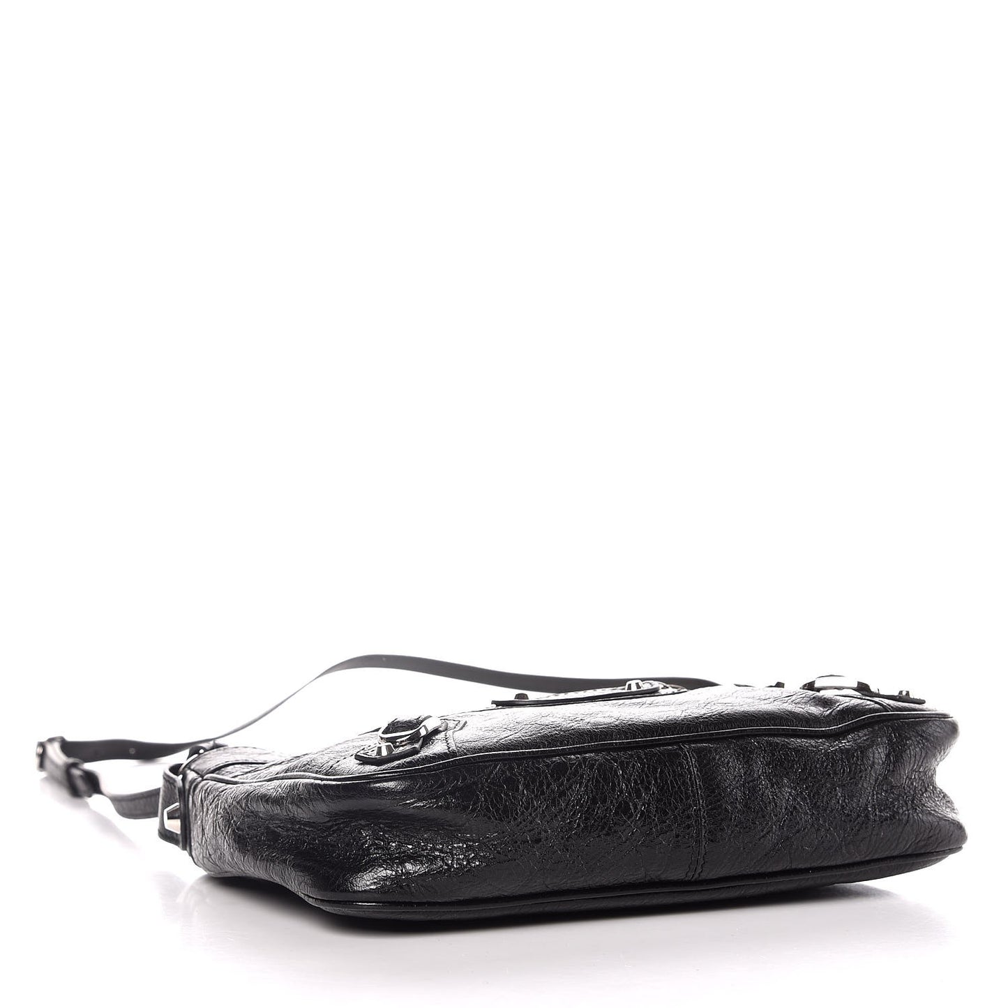 Agneau Classic Silver Hardware Hip Black
