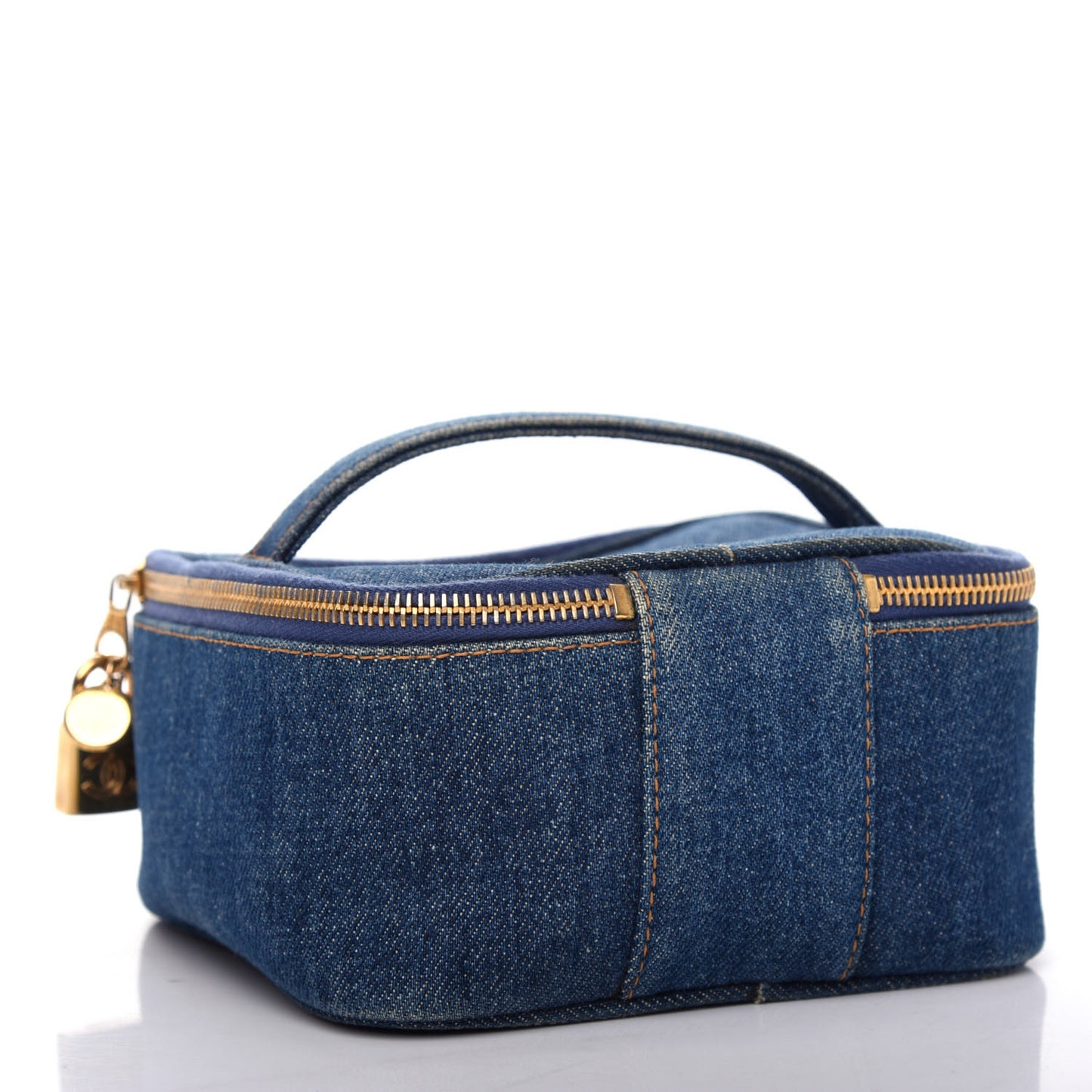 Denim Vanity Cosmetic Case Blue