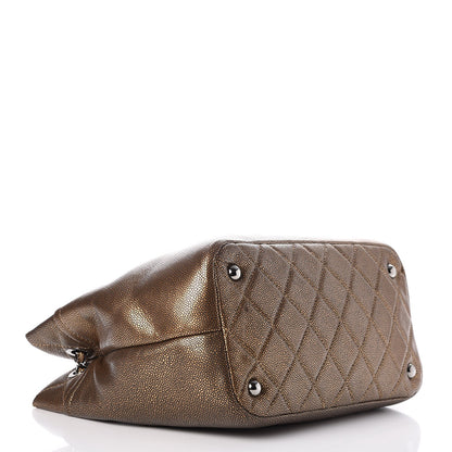 Chanel Metallic Caviar Quilted Large Timeless CC Soft Tote Bronze 4 of 8