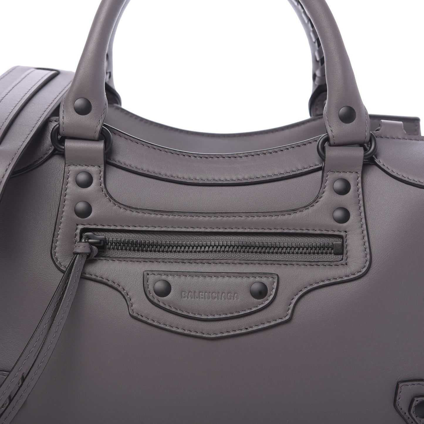 Smooth Calfskin Neo Classic Black Hardware S City Dark Grey