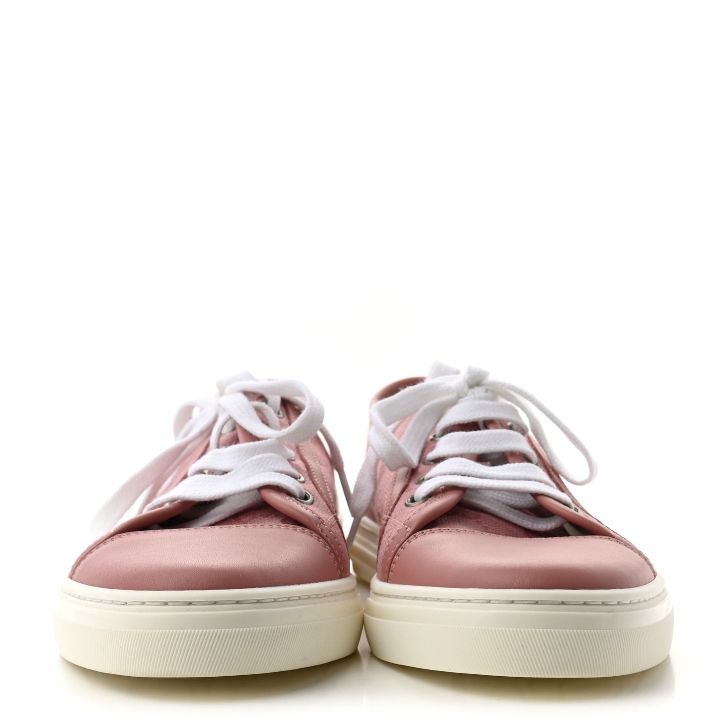 GG Monogram Calfskin Womens Low Top Sneakers 39 Pink Soft Pink